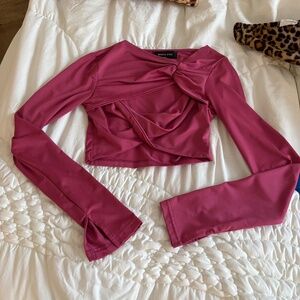 White Fox Pink Long Sleeve